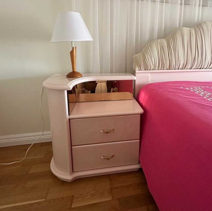 Conjunto Mobília de Quarto Rosa