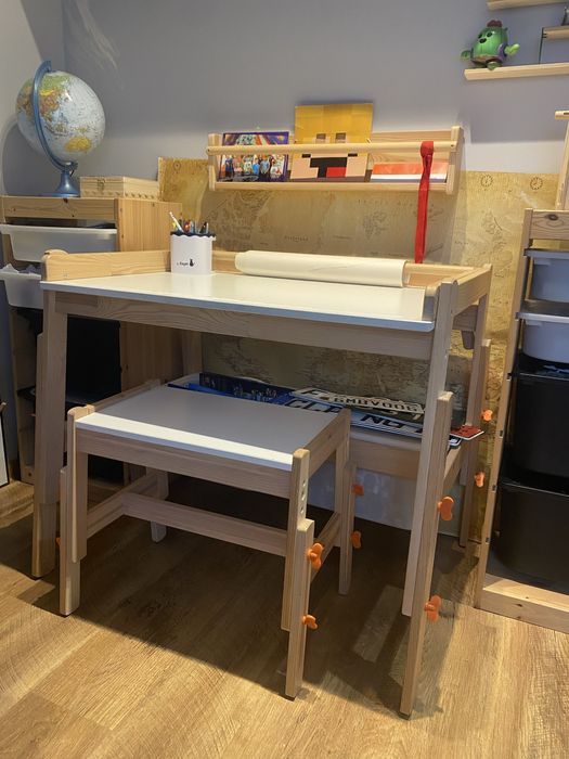 Biurko krzeslo sosna ikea