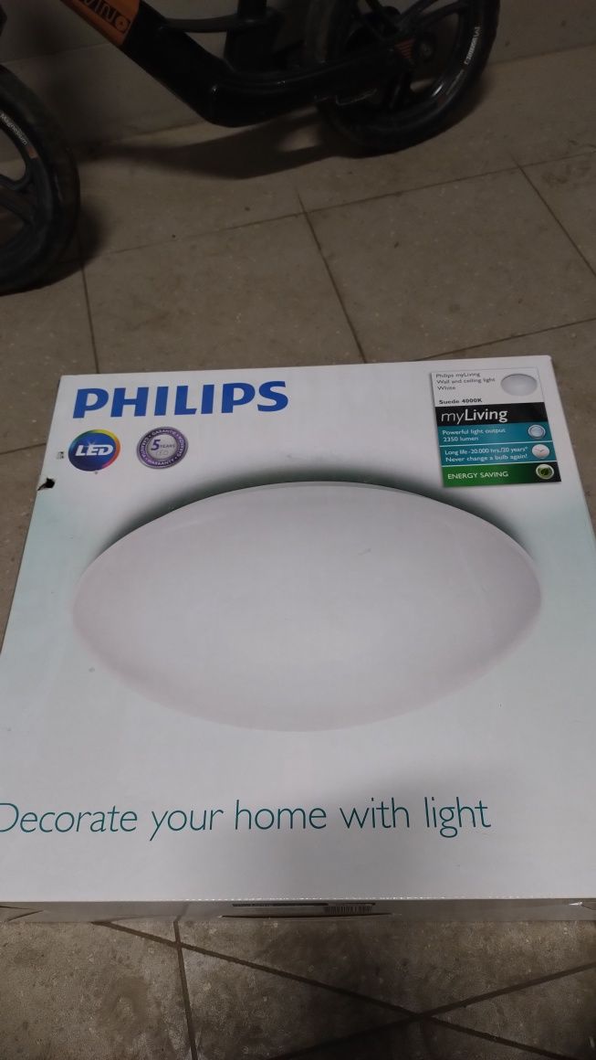 Lampa plafon Philips Suede 2350 lum, 4x5W, 4000K, d 380mm, IP20