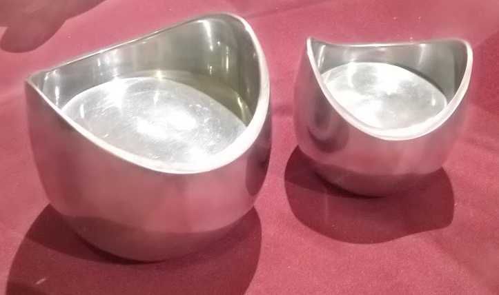 Porta Velas Prateado (Decoração)