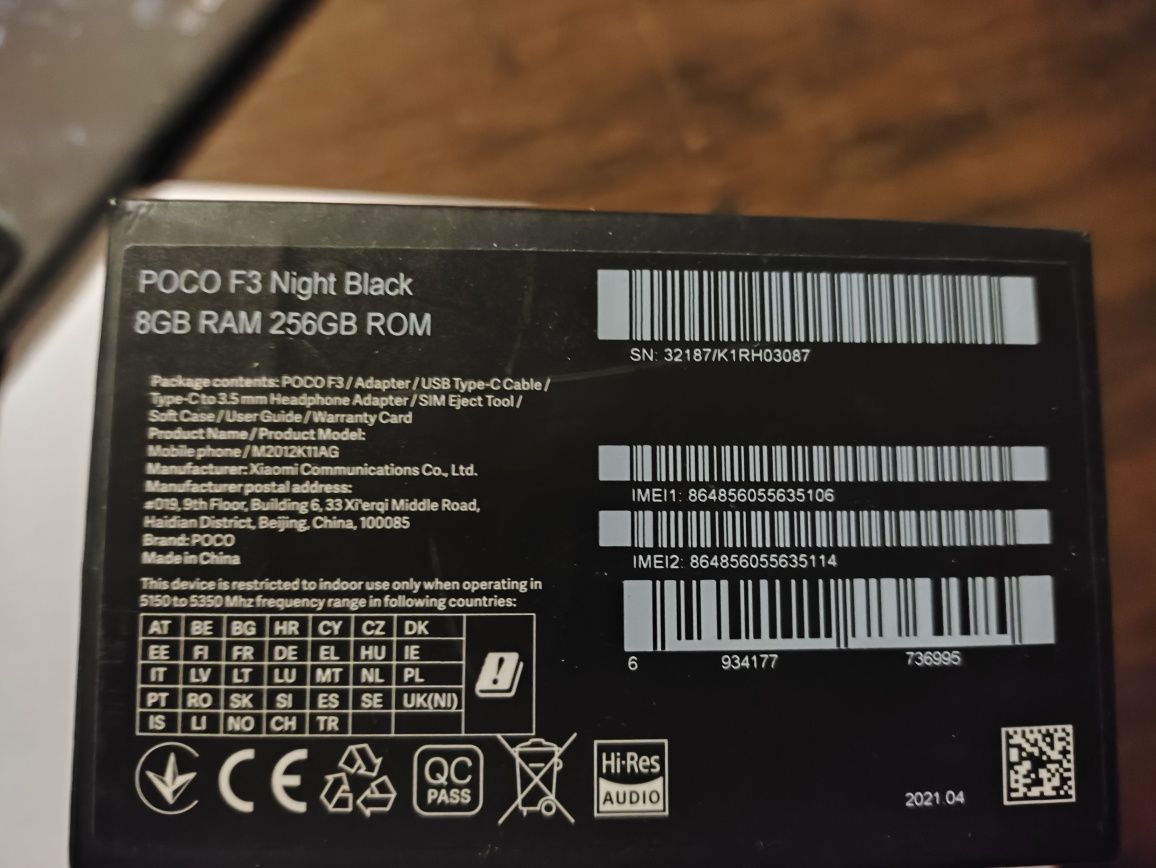 Poco f3 5g 8/256