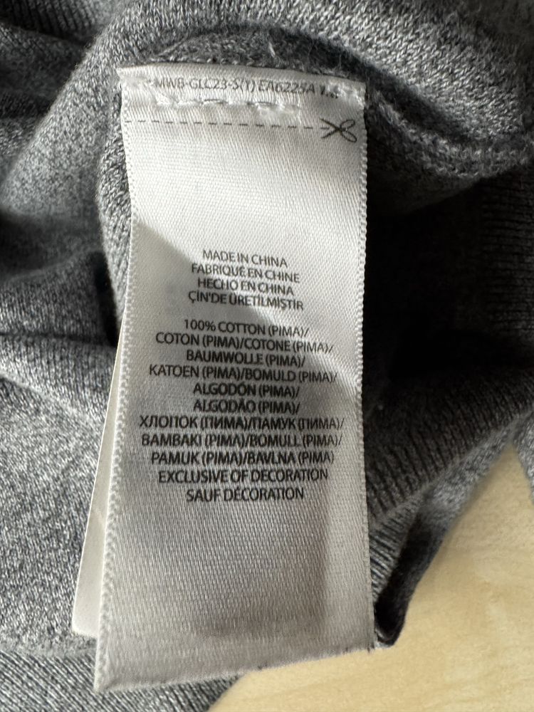Polo Ralph Lauren szary bawełniany sweter L