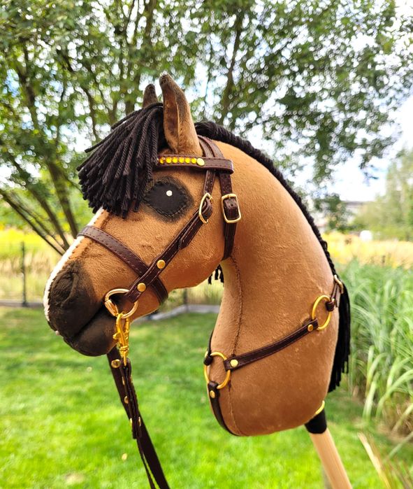 Konik Hobby Horse A4 ręcznie szyty z minky, zestaw z ogłowiem #11