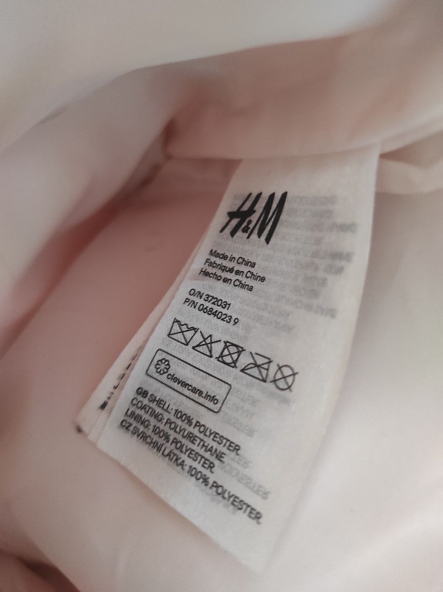 Torebka H&M pudrowy róż frędzle