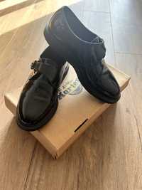 Dr Martens Black Noir Leather Monk Shoes - Mens EU 43