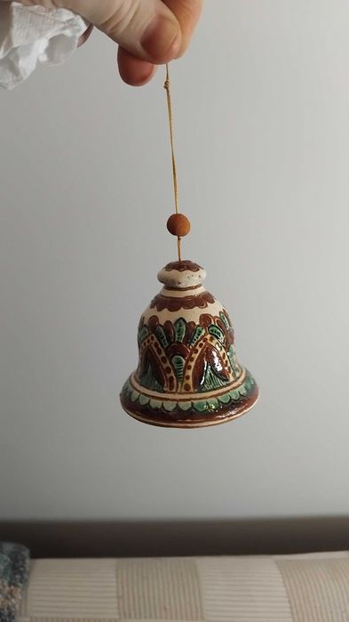 6 dzwonków ceramika kossowska na choinkę Косівська кераміка