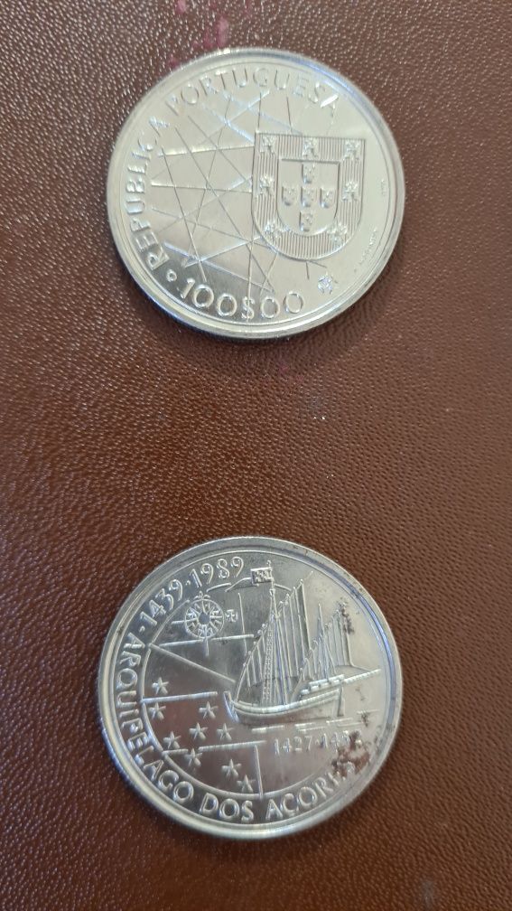 NOVAS 4 moedas 100 escudos 1989 Descobrimentos