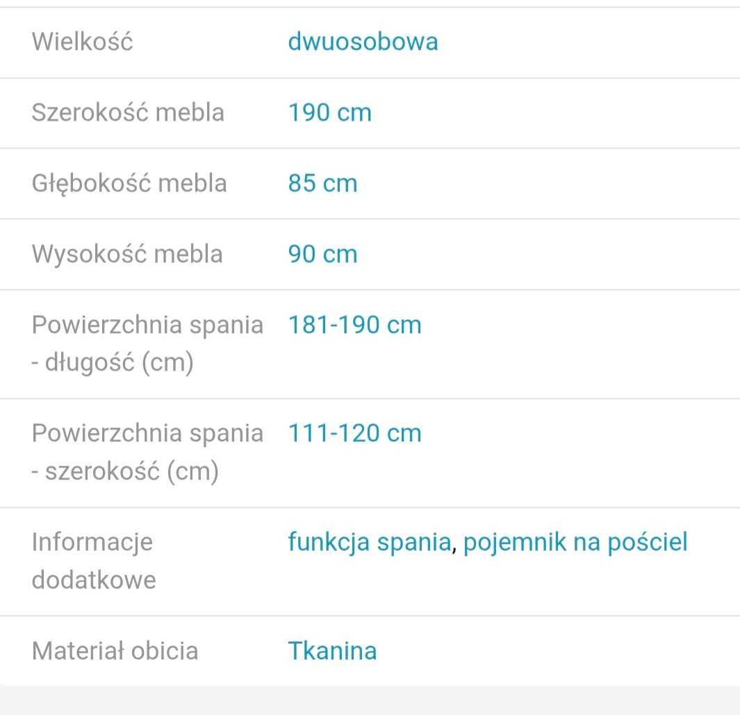 Wersalka  z funkcją spania