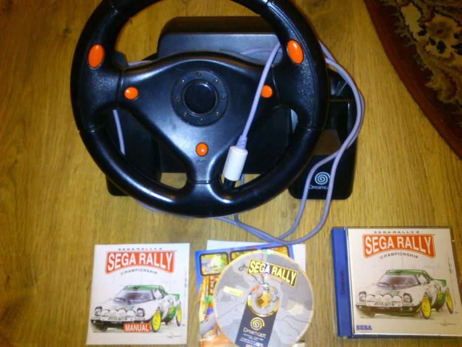 Sega Dreamcast kierownica + sega relly