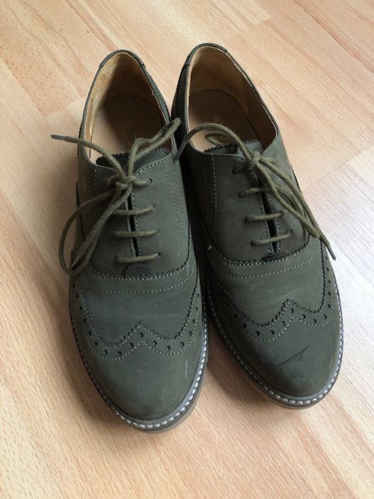 Туфлі оксфорд замшеві шкіряні