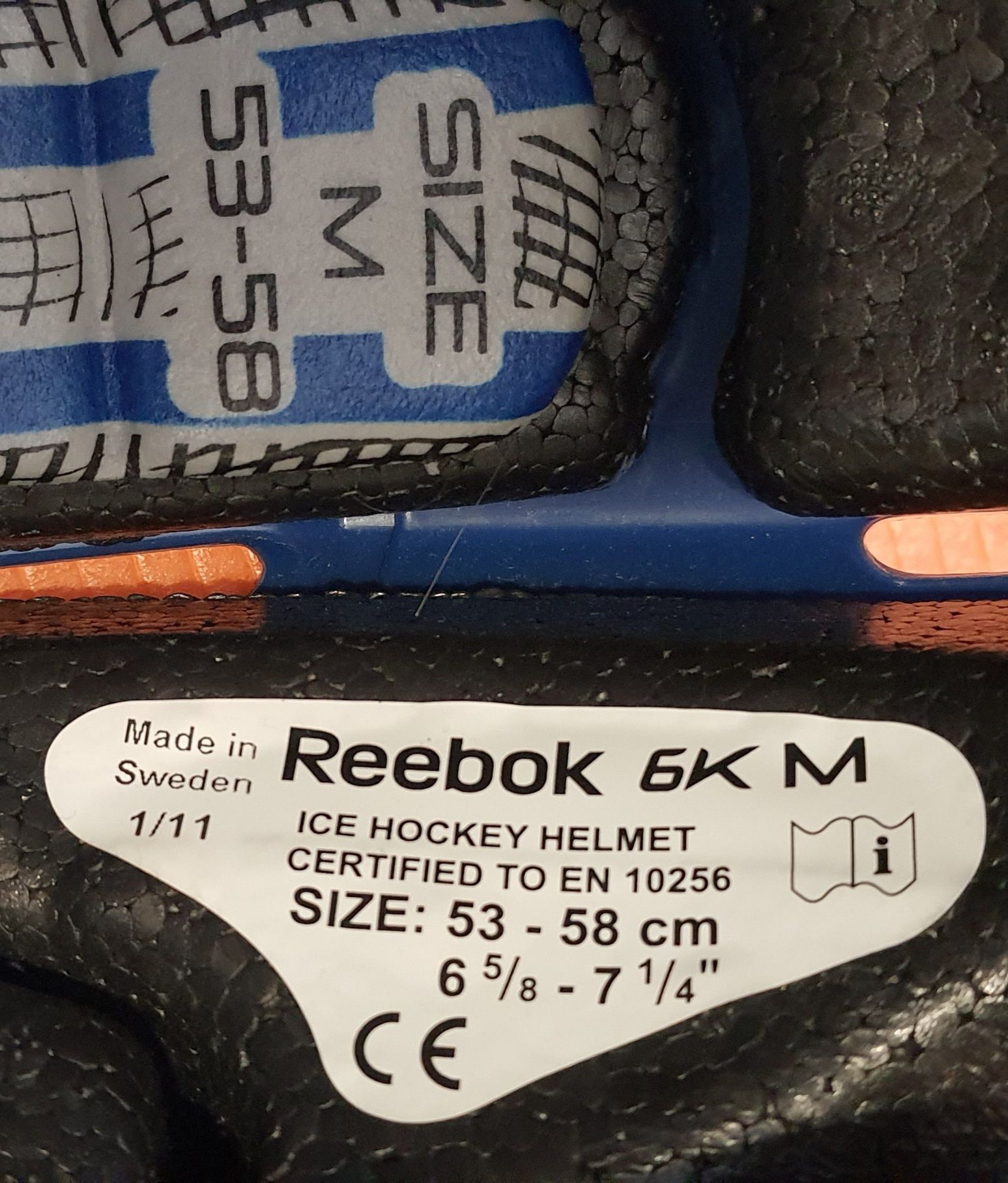 Шолом хокейний дорослий Reebok M 53-58, Решітка  CCM FL 49 M,