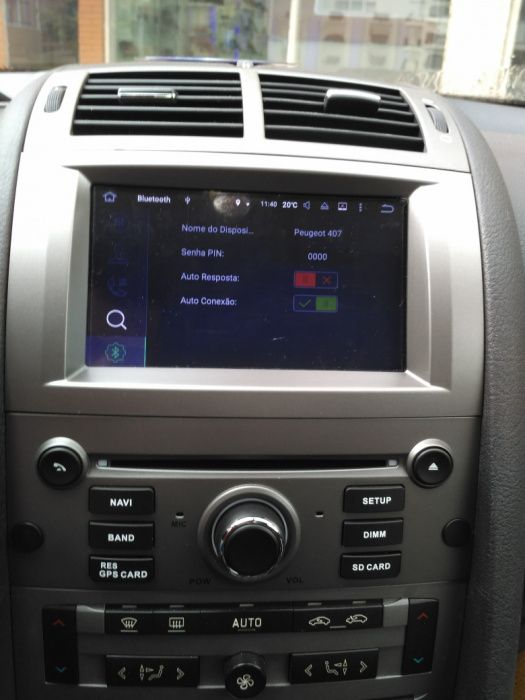 Auto rádio Peugeot 407 GPS DVD bluetooth USB Wi-Fi Android