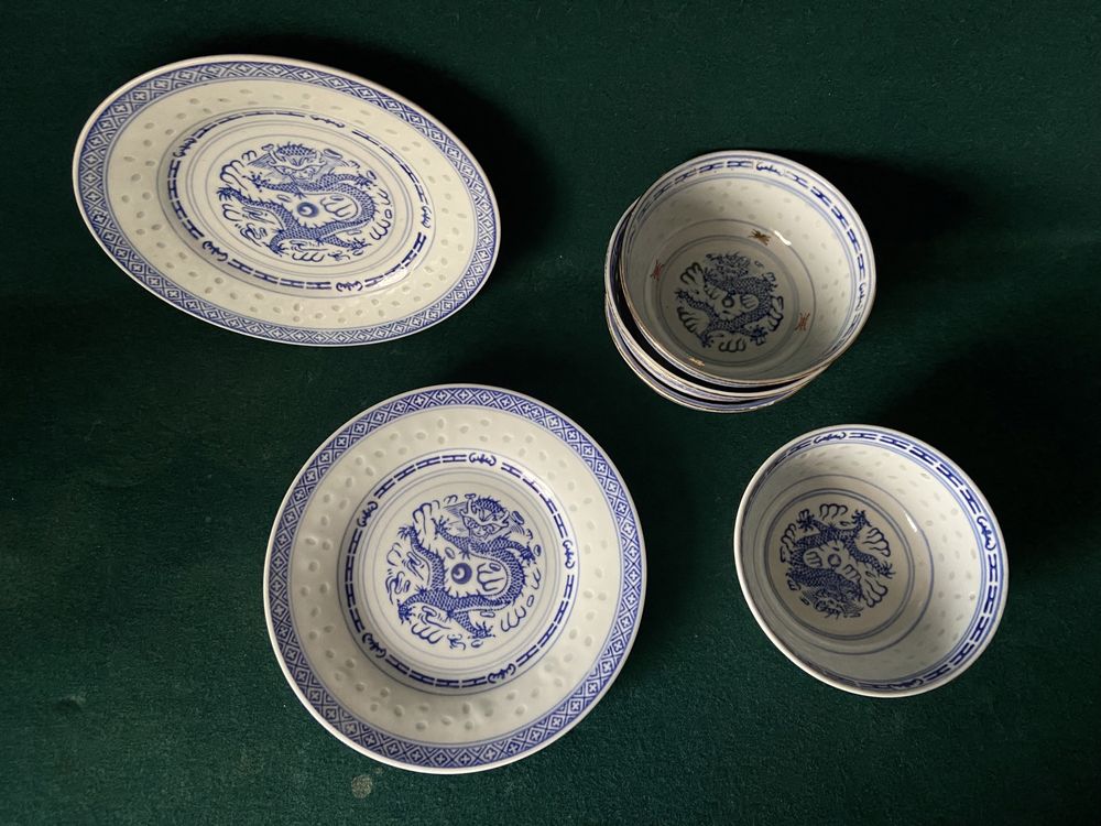 Conjunto porcelana chinesa antiga