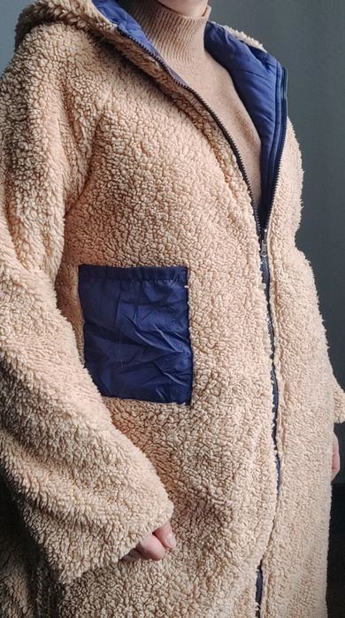 Дкухстороння куртка пальто пуховик M-L