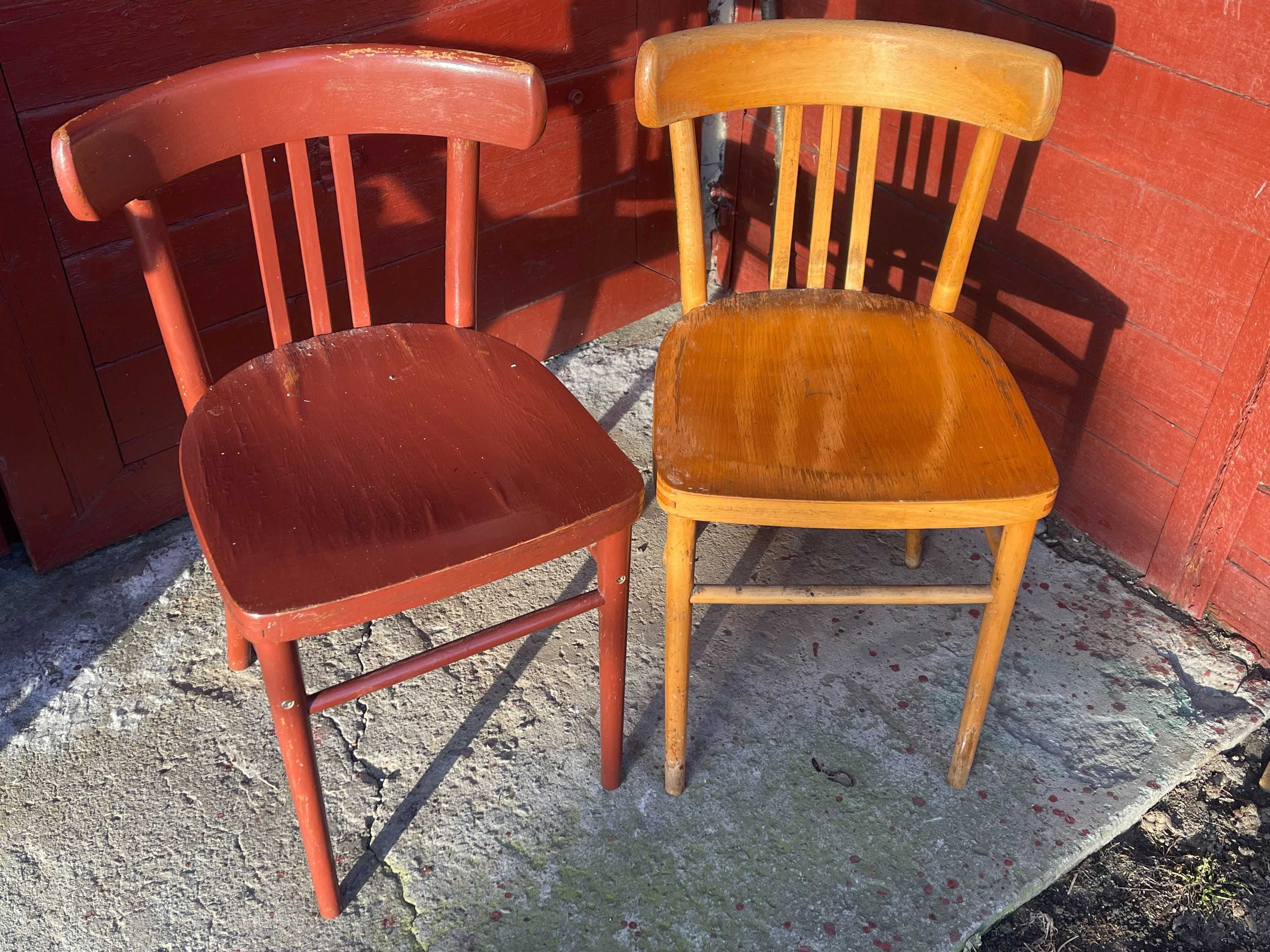 KPL 2 stare krzesła gięte PRL krzesło stołek Jasienica Thonet meble