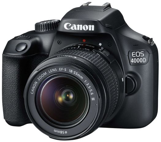 Aparat Canon EOS 4000D BK 18-55 nowy gwarancja + torba + karta sd