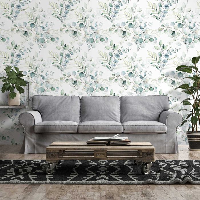 Fototapeta Liście Kwiaty Zieleń Powtarzalne 3D Twój Rozmiar + KLEJ