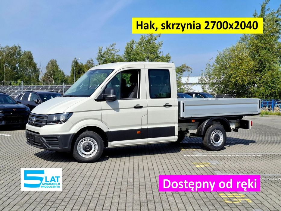 Volkswagen Crafter  skrzyniowy DOKA; hak holowniczy; dostępny od ręki