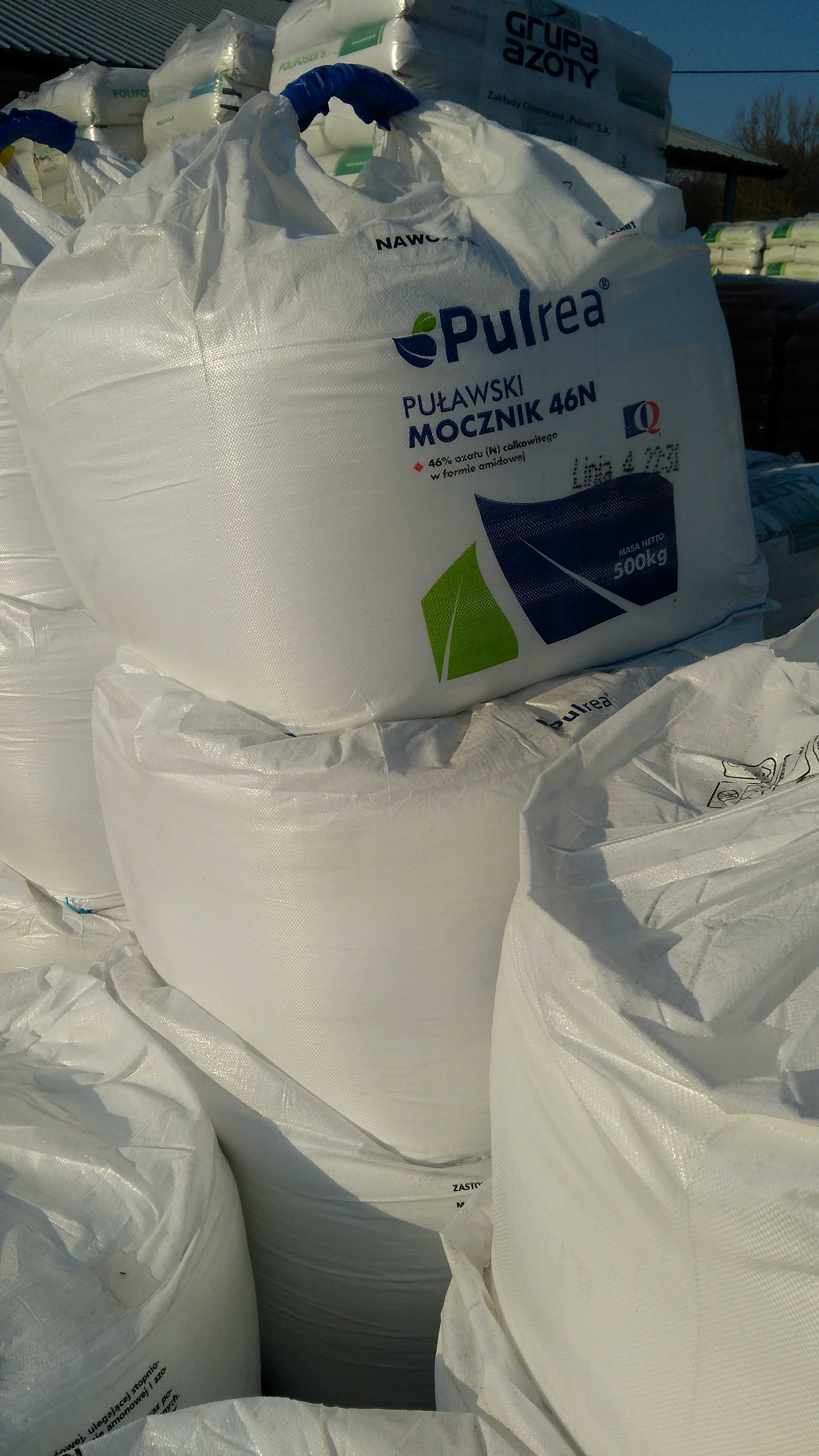 Mocznik import 46N %  bb 500 kg  NPK Polidap Saletra Sól potasowa