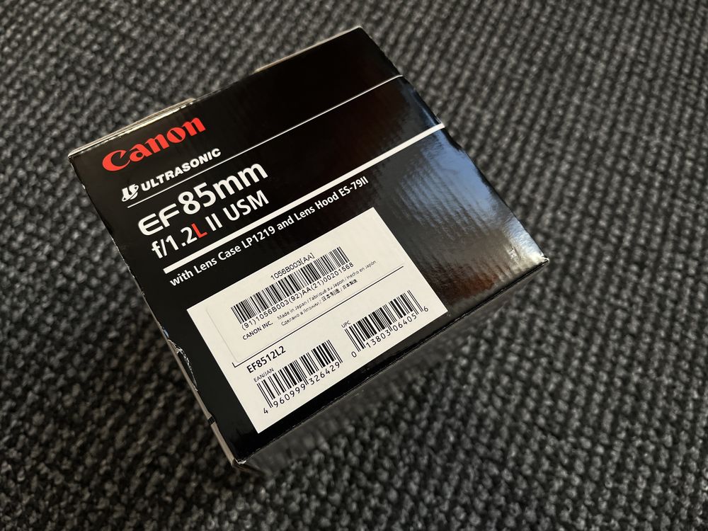 Обʼєктив Canon 85 mm EF f 1.2 L || USM
