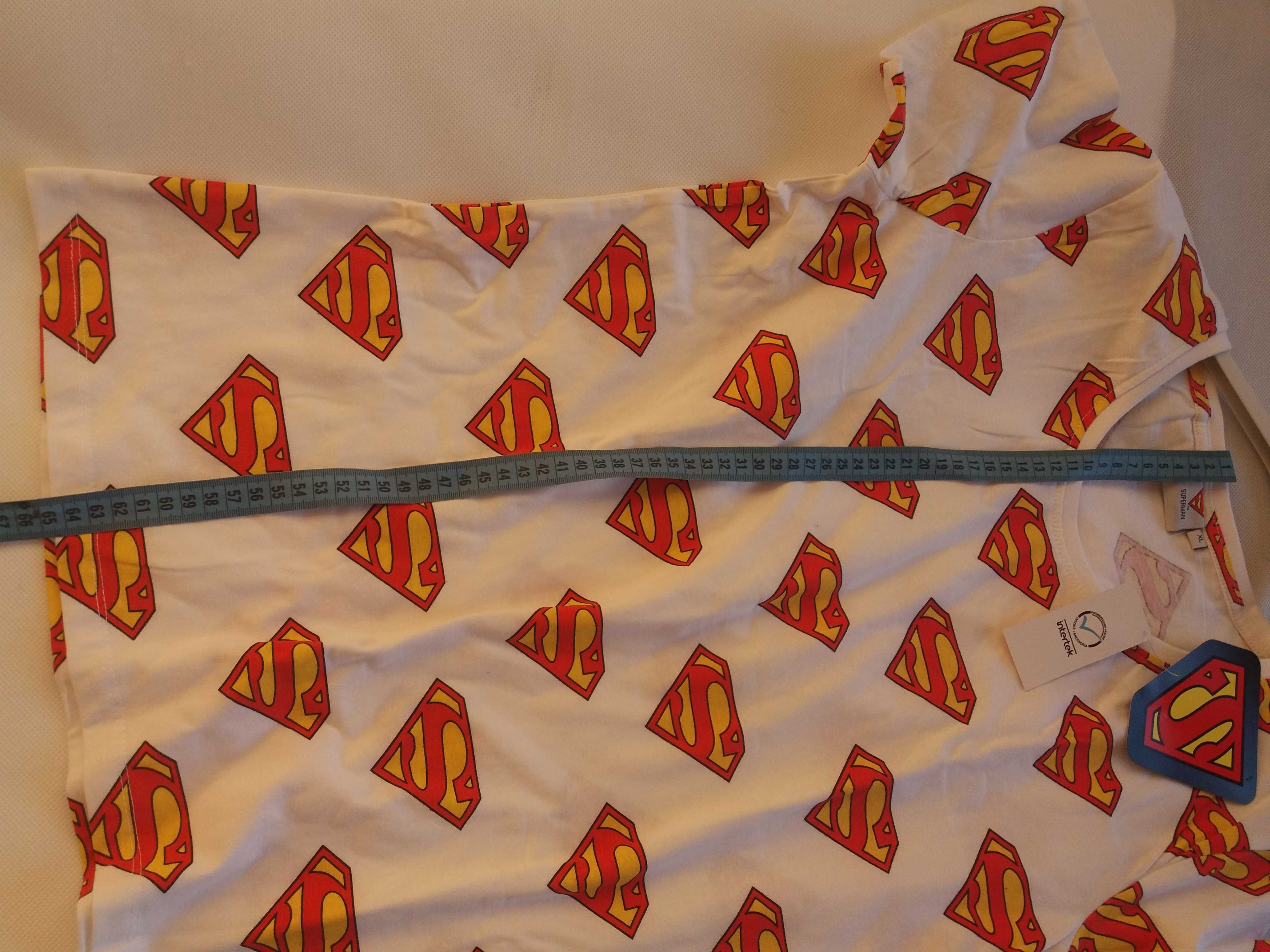 biały damski t shirt superman XL