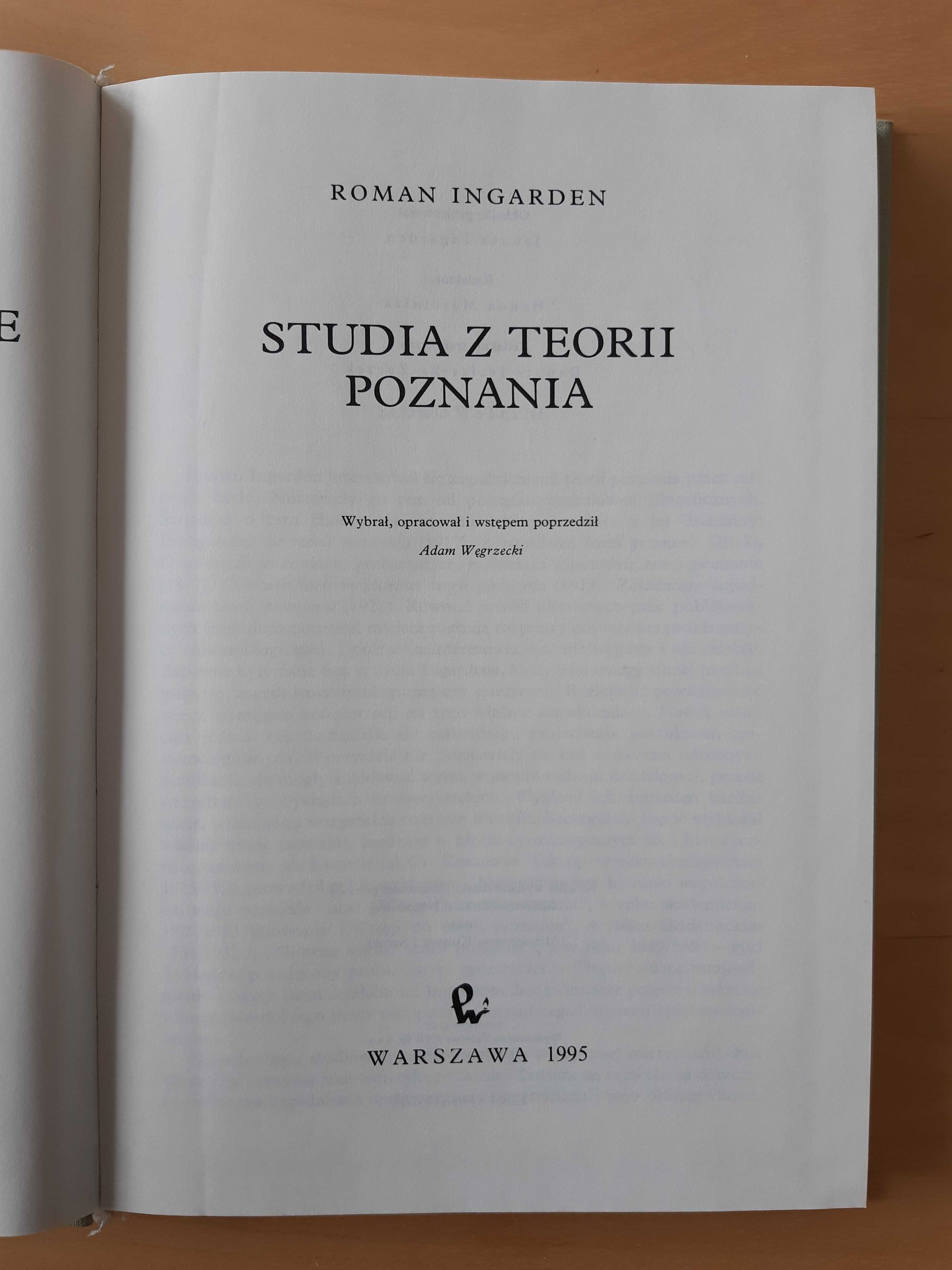 Roman Ingarden - Wykłady z Etyki + Studia z Teorii Poznania