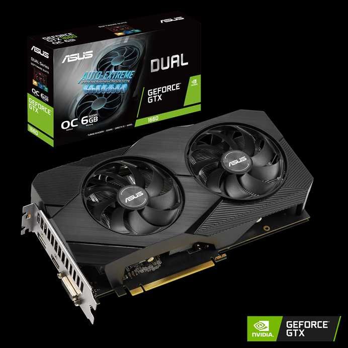 ASUS Dual GeForce GTX 1660 6GB OC Edition GDDR5 EVO
