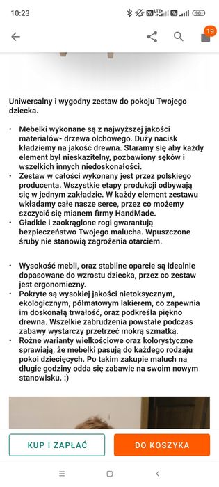 Nowy drewniany zestaw dla dzieci z drzewa olchowego