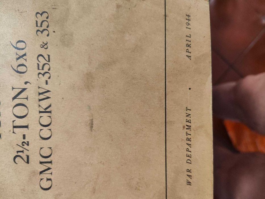 Manual camião militar GMC (original do exército americano, 1944)