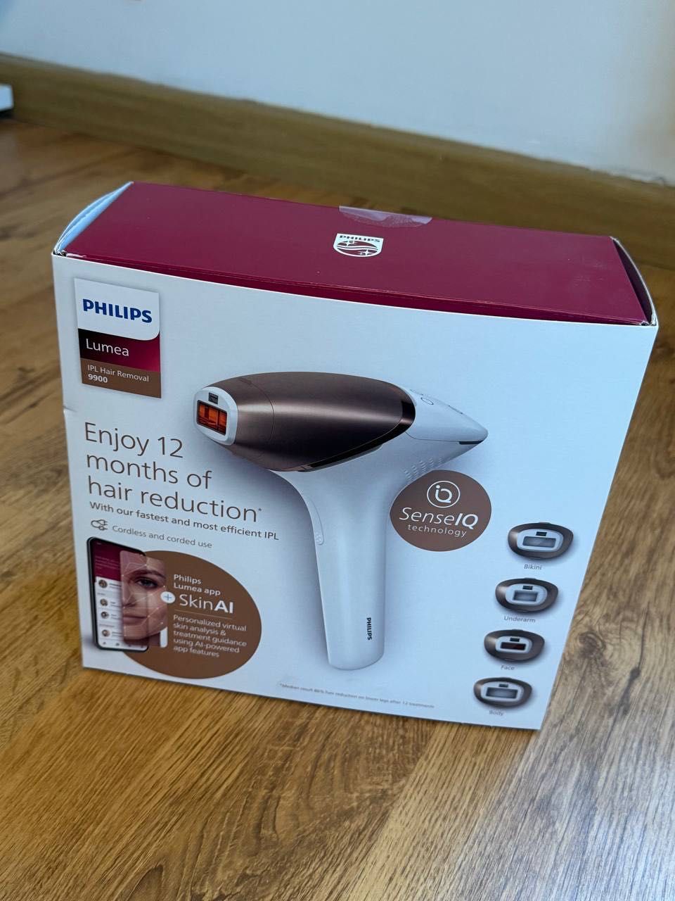 Philips Lumea 9900/Пристрій для видалення волосся/4 насадки/Новий/New