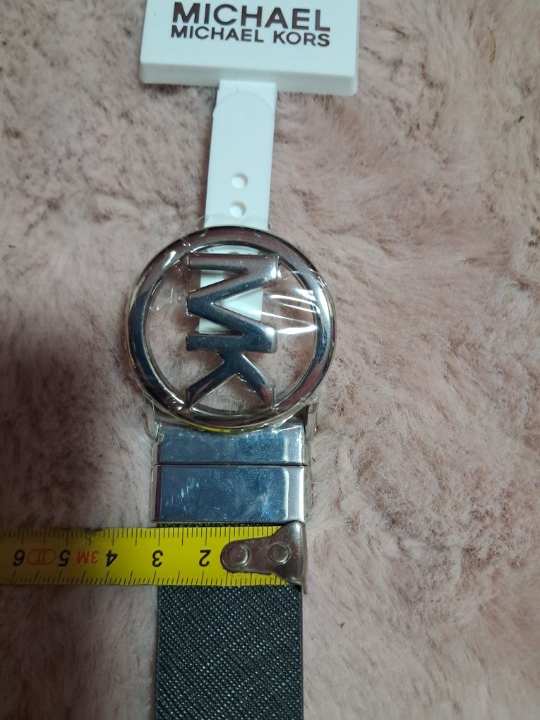Michael Kors pasek twist belt dwustronny logowany monogram skórzany re