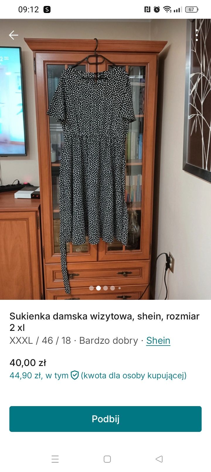 Sukienka damska, wizytowa, shein,2xl