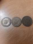 Monety 5 złotowe z 1977 r., 1983 r., 1984 r., cena za 3 sztuki