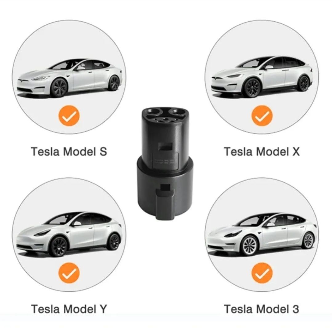 Зарядний пристрій 5м Type 1 для Tesla Model S 3 Y X + перехідник