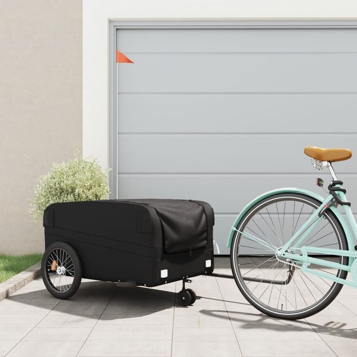 vidaXL Przyczepka rowerowa, czarna, 45 kg, żelazo