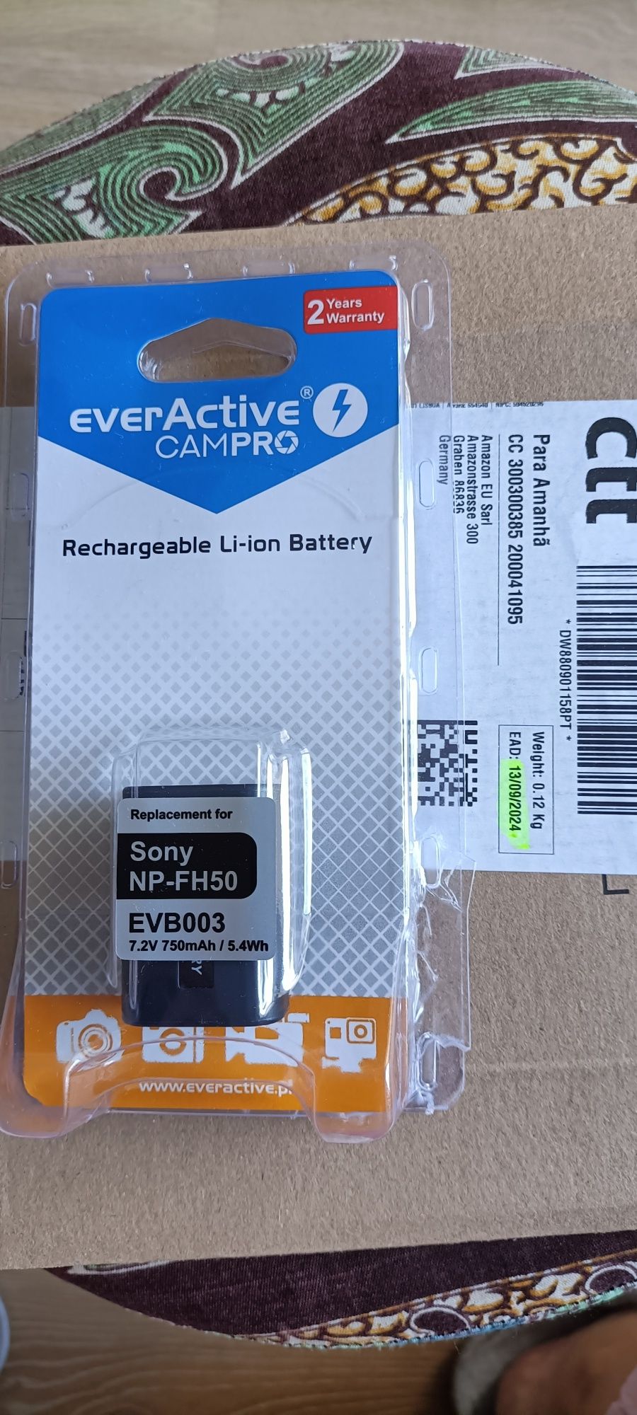 Bateria Li-ion recarregável nova