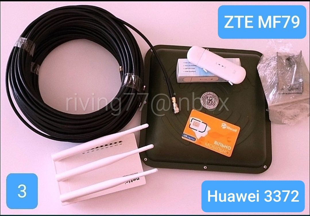 Комплект мобильного 4G интернета /роутерNetis/4Gмодем/4G антенна MiMO