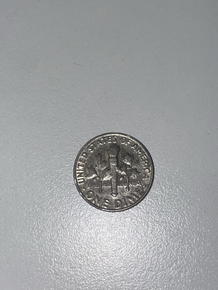 Монета one dime 1980 года