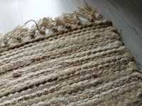 Dywan wełniany, tkany, rękodzieło wymiar 80 x 140 cm.
