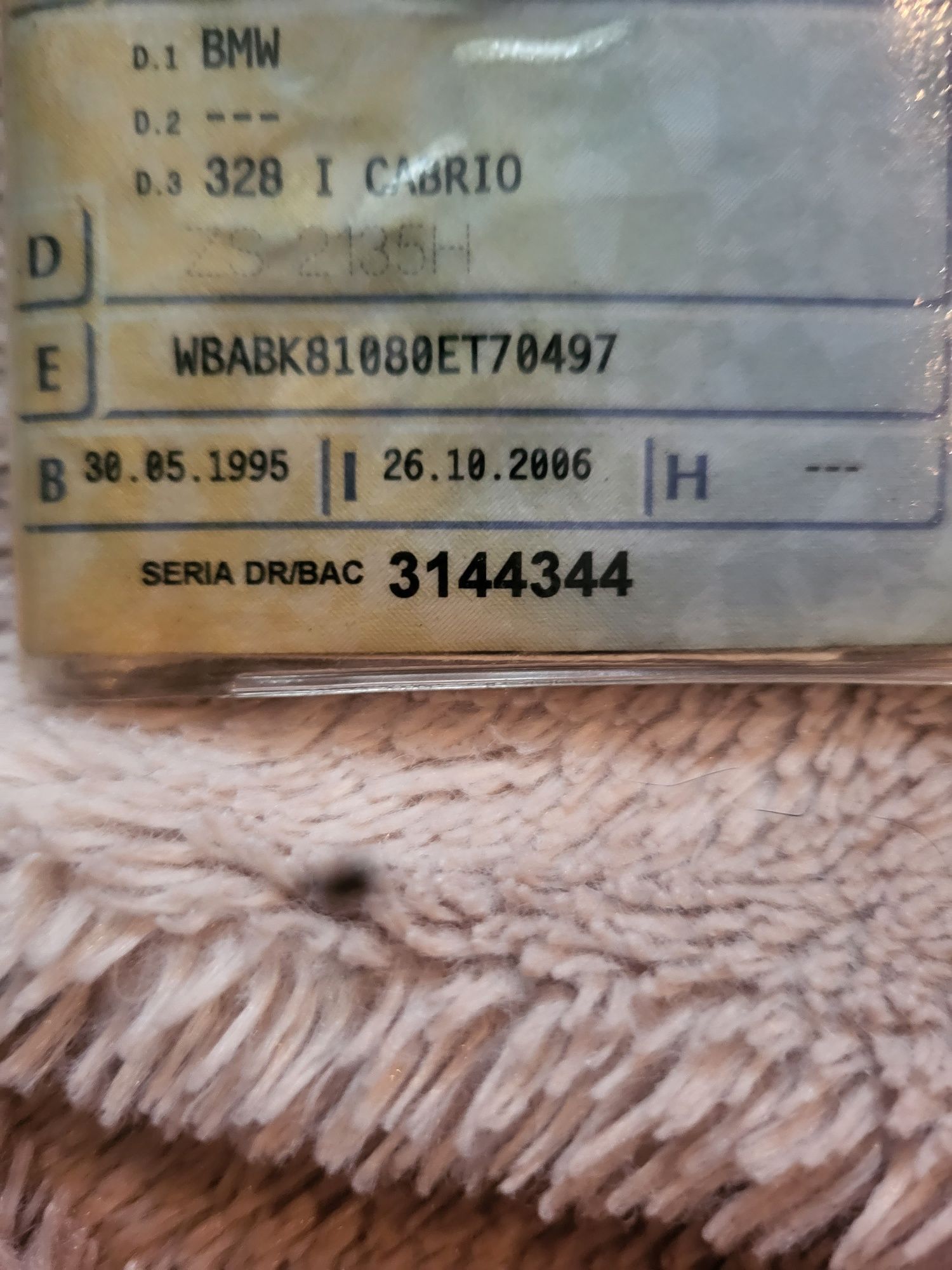 Bmwe36cabrio2,8 hardtop beż rdzy