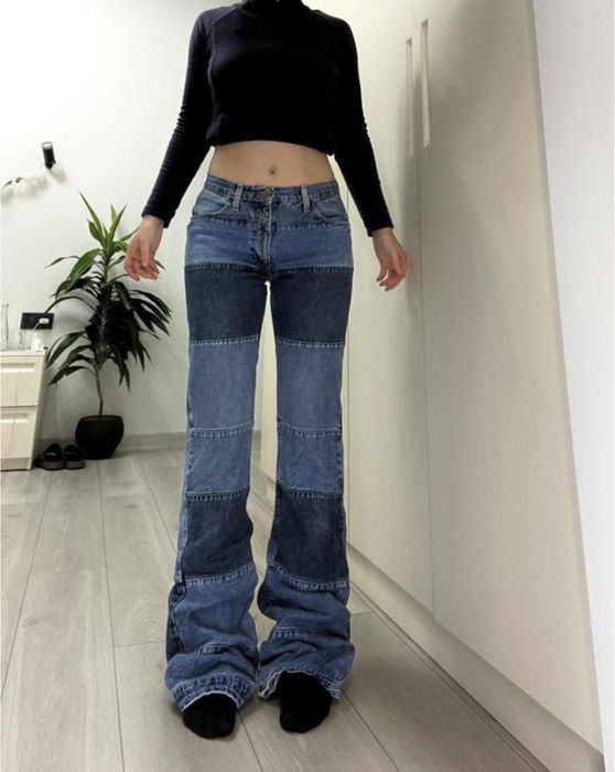 Джинсы средняя талия скинни винтаж клеш bootcut 2000s 90s y2k 34 36
