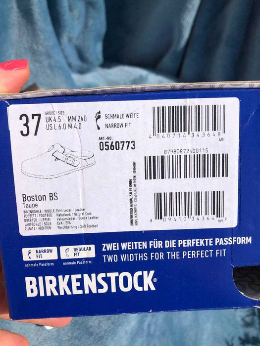 Birkenstock Boston шлепки р37-24 см  р 40 -26 см  оригинал