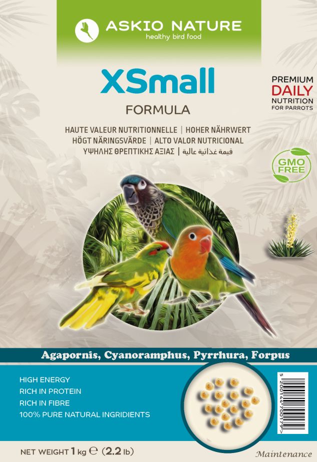 Granulat dla papug XS-Mały 1 kg Rudosterka