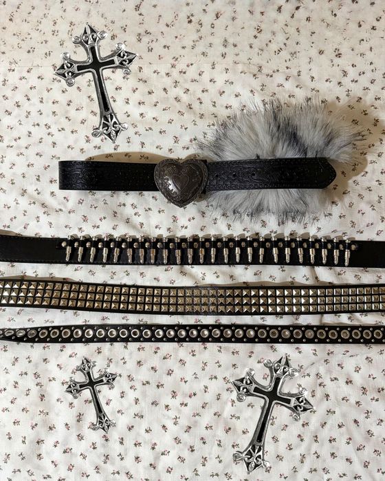 пірамідки ремінь з патронами y2k sk8 bbsimon skater панк goth new rock