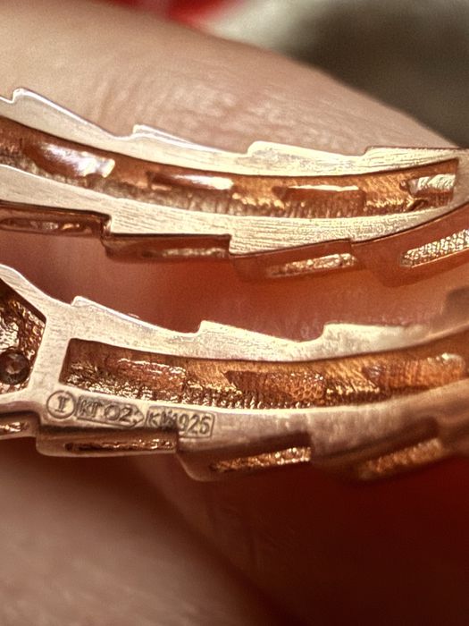 Кольцо Bulgari позолота 925 серебро новое