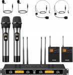 System mikrofonów bezprzewodowych TONOR TW842 UHF, bodypack, powystawo