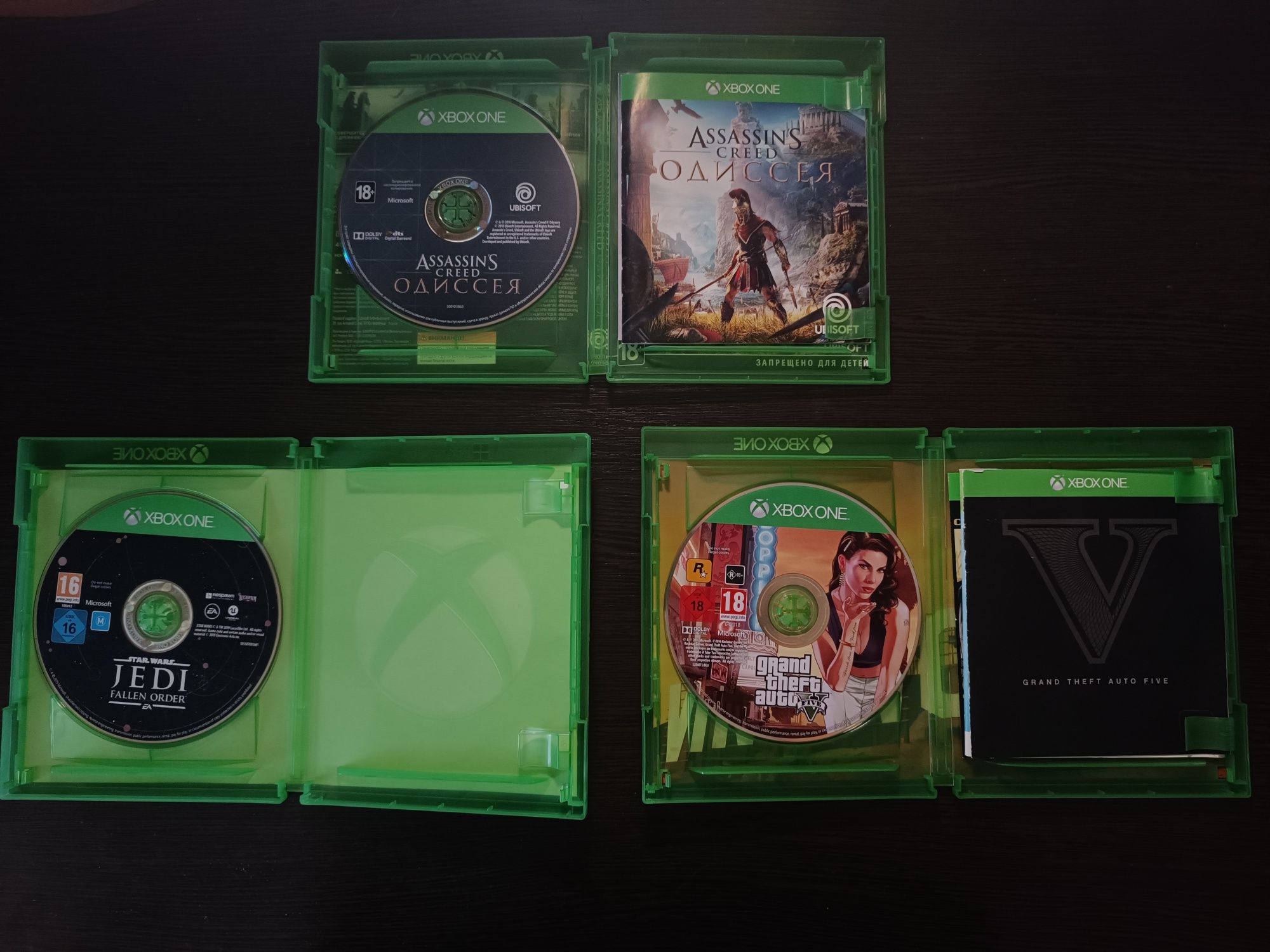 Gta 5,assassin's creed odyssey,star wars jedi fallen order на Xbox one