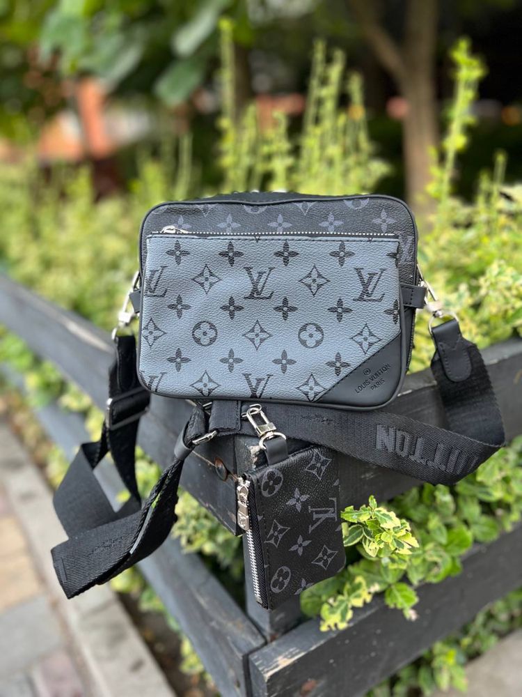 Мужская сумка-меседжер через плечо Louis Vuitton/Чоловіча Барсетка