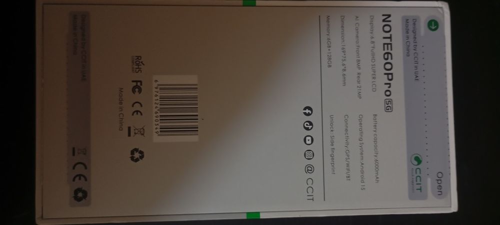 Telemóvel note 60pro