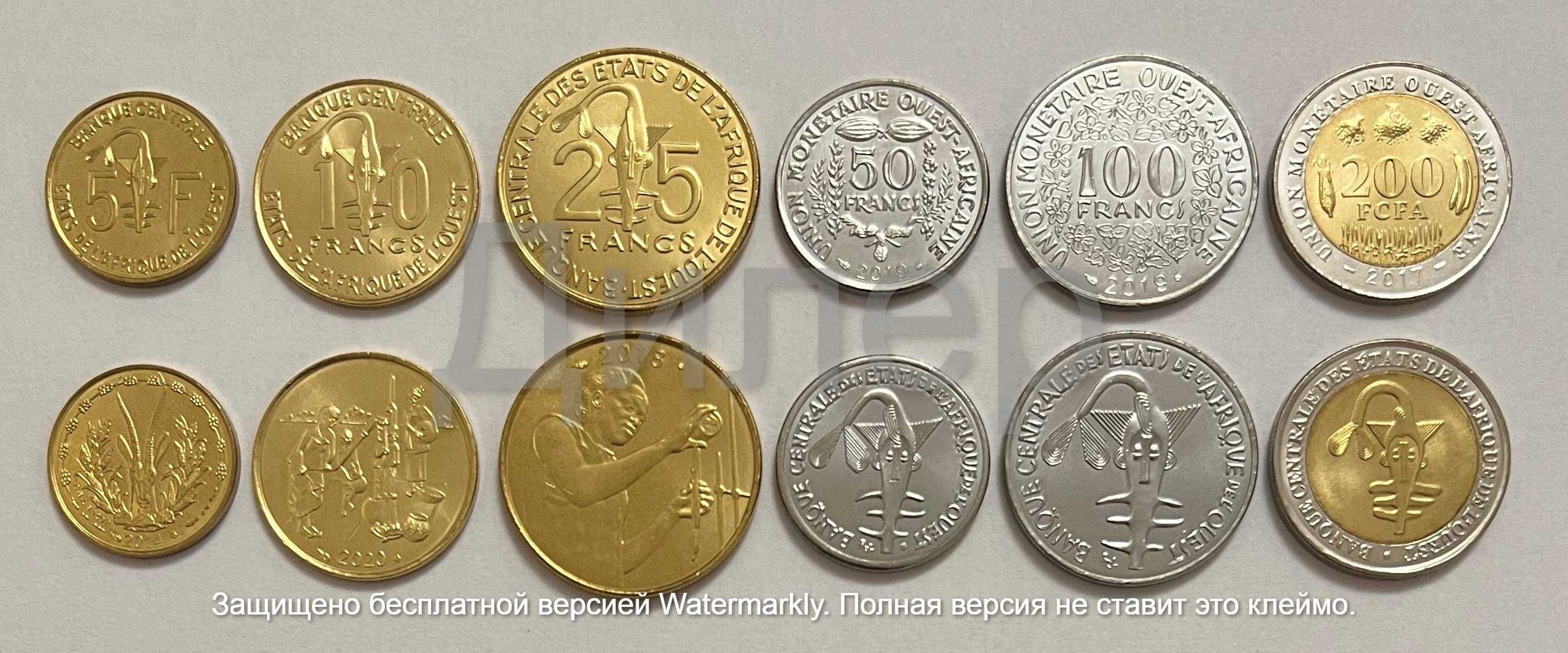 Наборы монет (Алжир, Марокко, Мавритания, САДР, Эритрея и др.) UNC